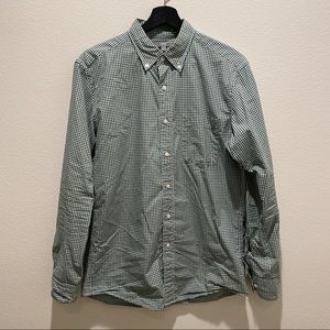 Uniqlo Gingham L/S Button Down Shirt White/Green S